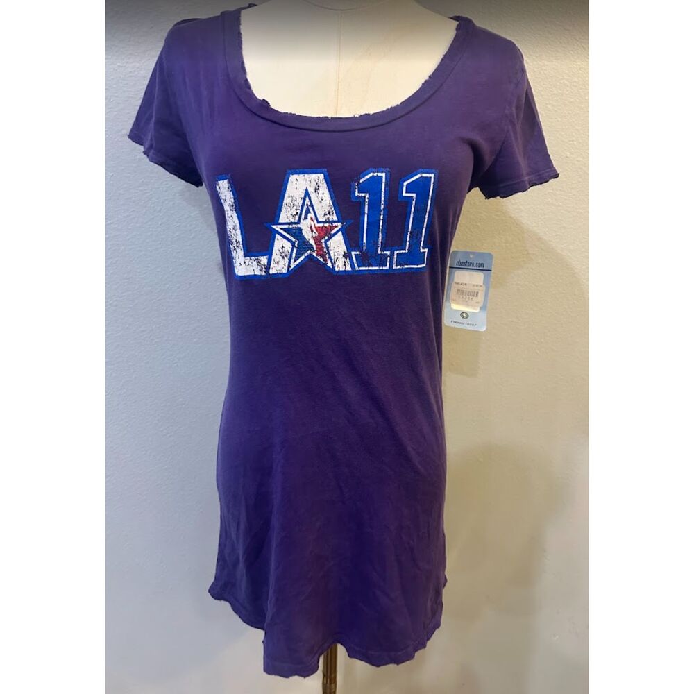 2011 NBA All-Star Weekend distressed scoop-neck women's longline t-shirt dress